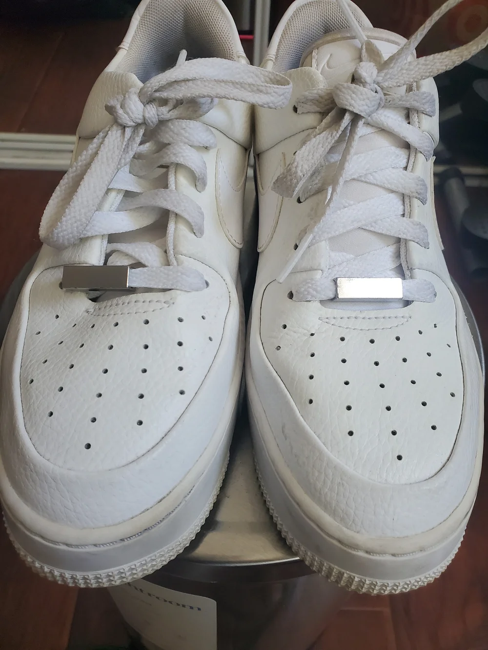 Nike Women's White Leather Low-Top Sneakers
